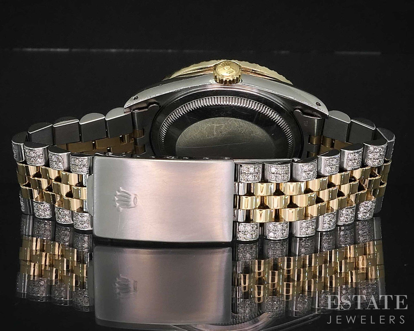 1990 Rolex Datejust Two Tone Jubilee 16233 2.5ctw Diamond Dial Mens Watch i19880
