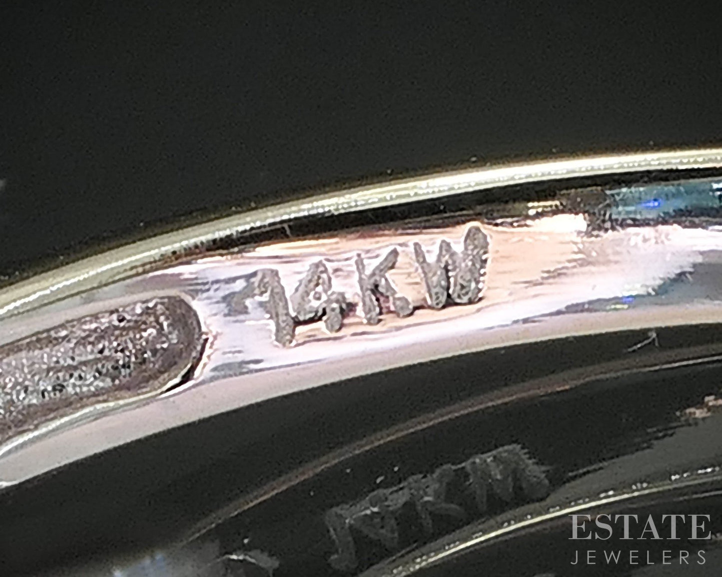 14k White Gold EFFY Natural Blue Topaz & Peridot Ladies Ring 5.2g i19912b