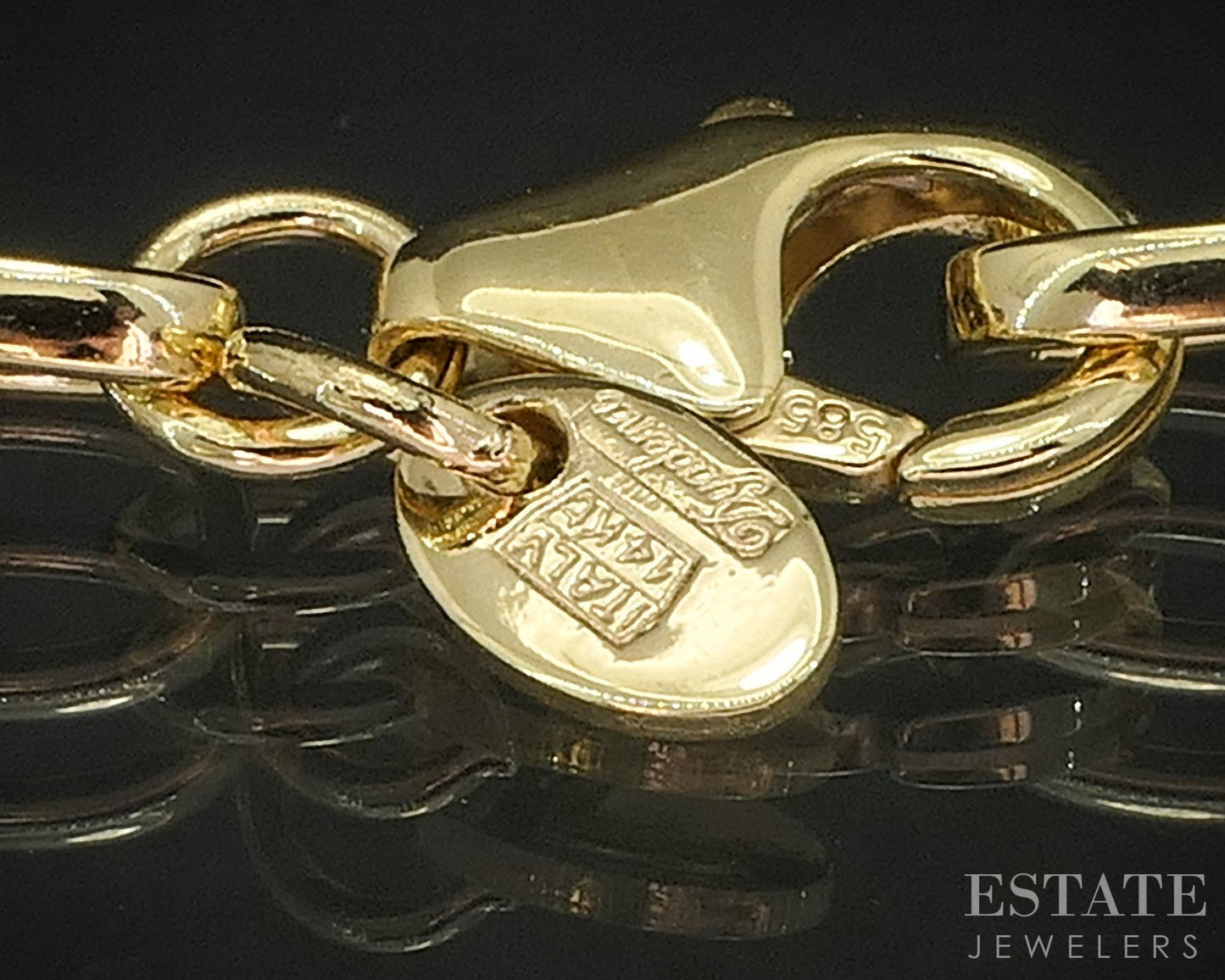 14k Yellow Gold Oval Link Chain Ladies Bracelet 3.8g 7.75"L i19910b