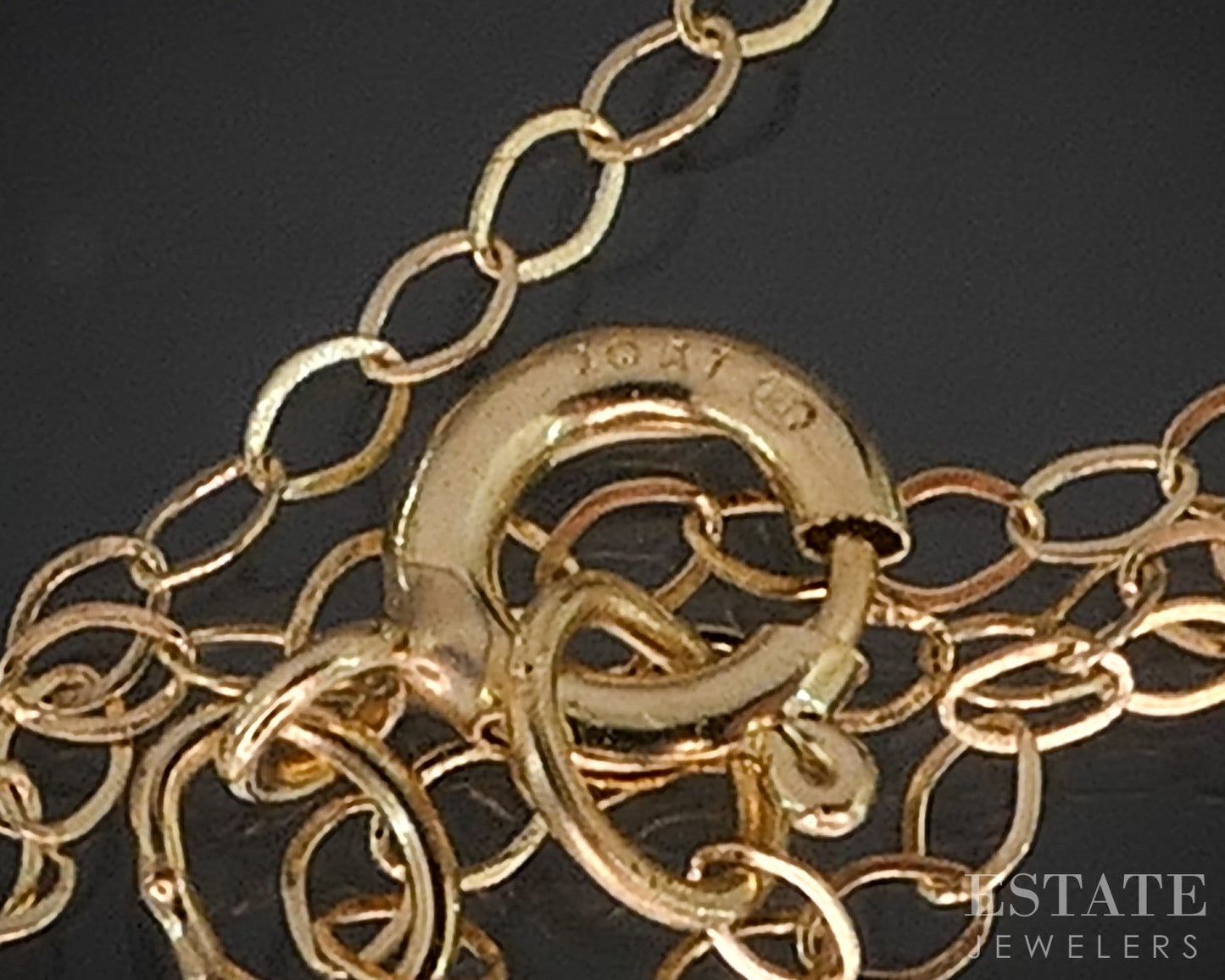 10k Yellow Gold Infinity Knot Dainty Necklace 0.6g 17"L i19900b