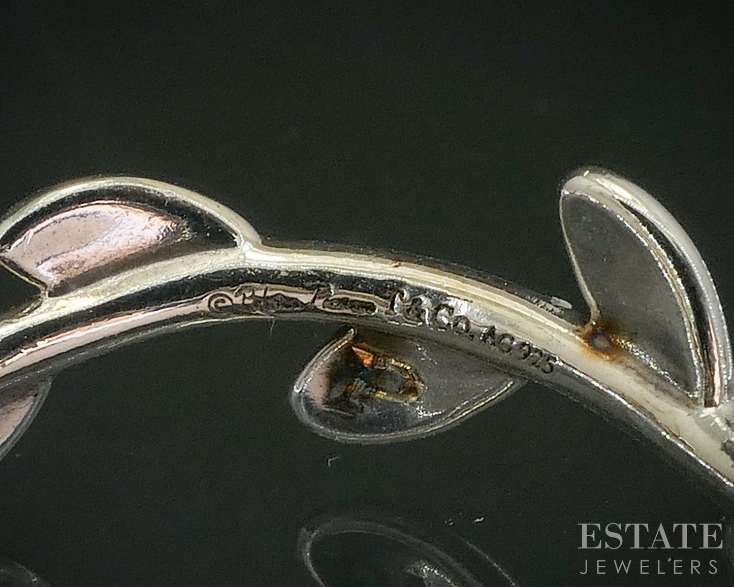 Sterling Silver Tiffany & Co. Paloma Picasso Olive Leaf Band Ring 1.9g i19934
