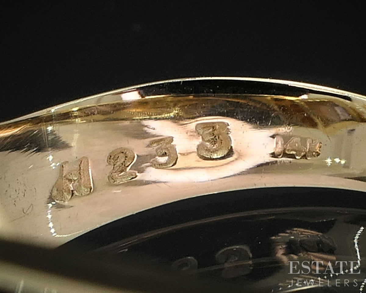 14k Yellow Gold Step Cut Natural Tanzanite & Diamond Custom Ring 11.9g i19893