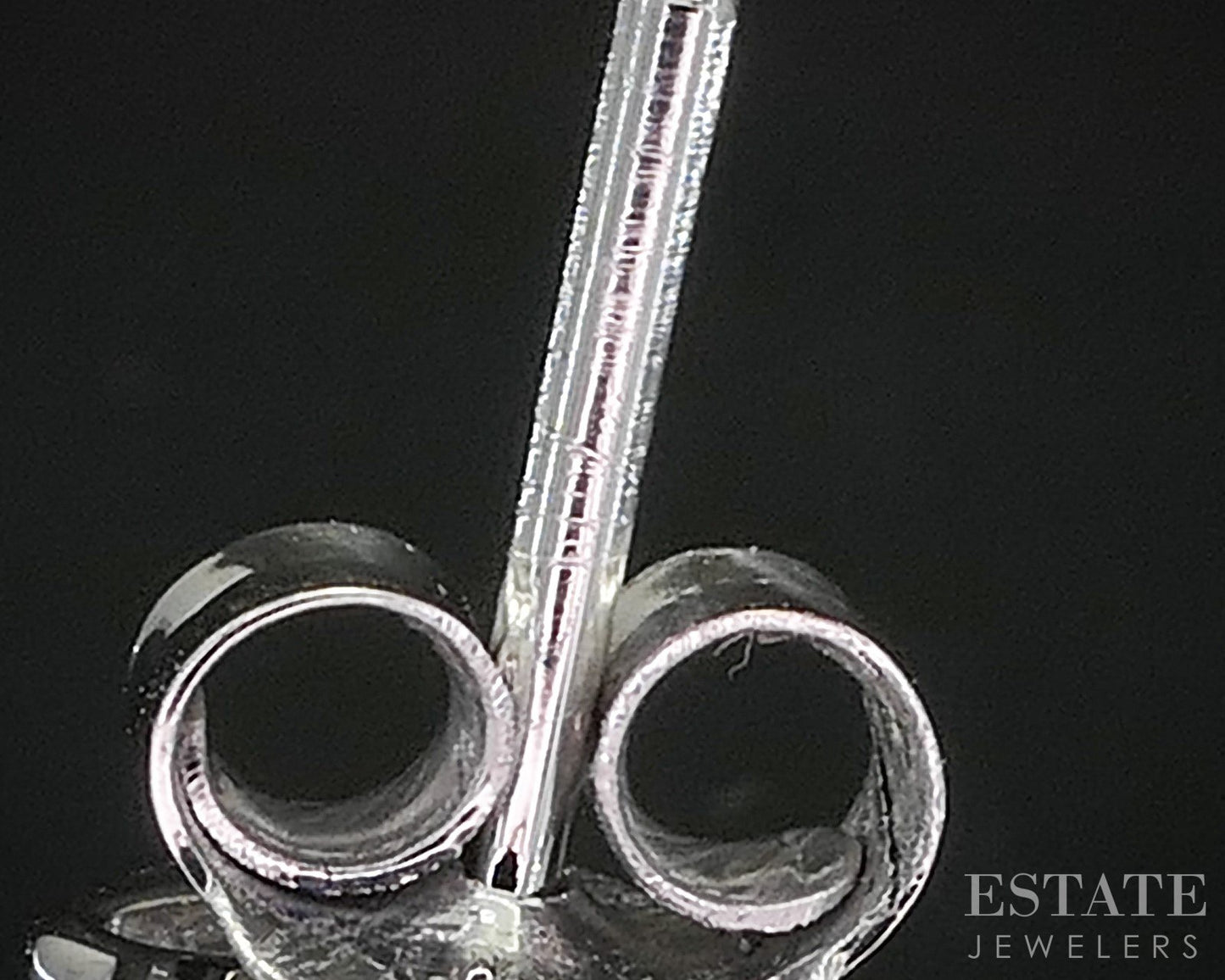 10k White Gold Lab Created .25ctw Diamond Cluster Stud Earrings p88206