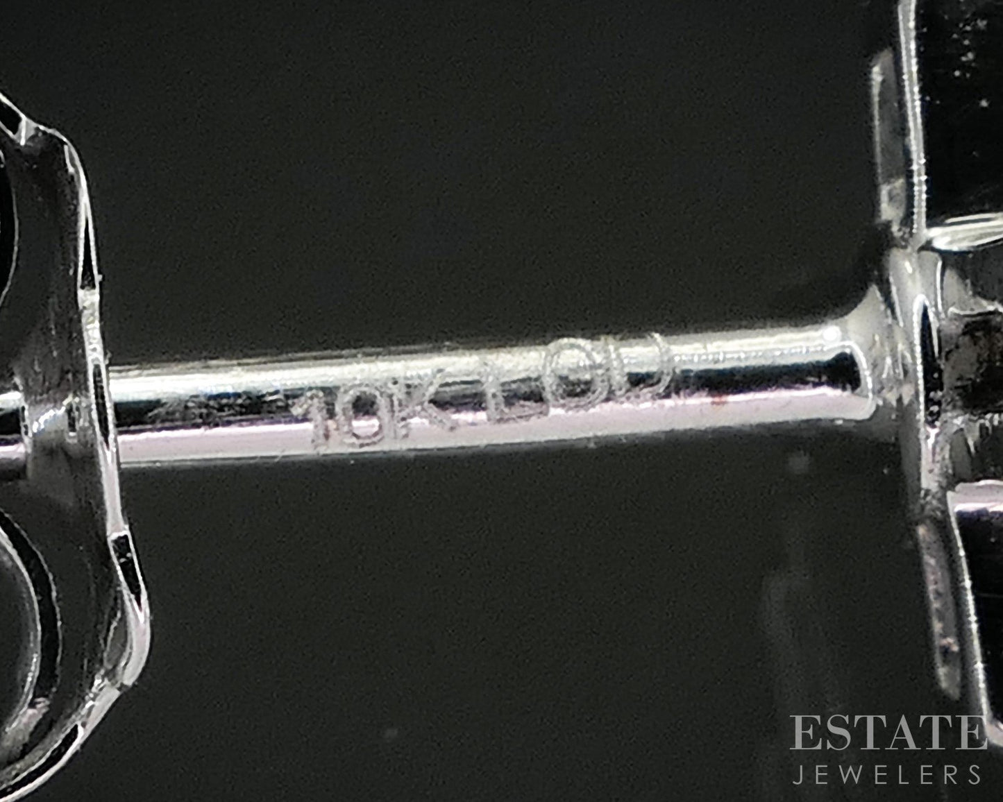 10k White Gold Lab Created .13ctw Diamond Cross Stud Earrings i19940