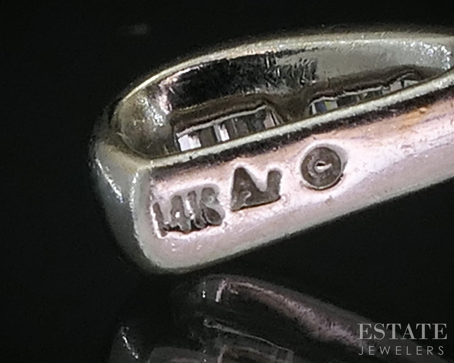 14k White Gold Natural Blue Sapphire & Diamond Ladies Pendant 2g i19982b