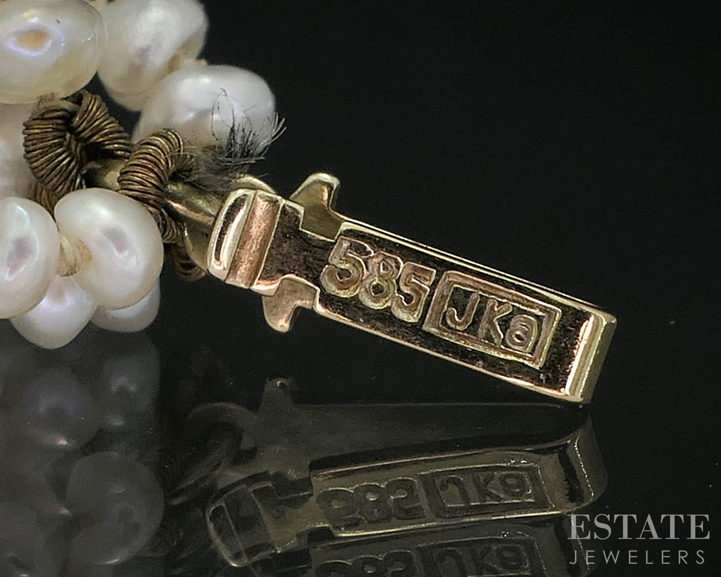 Antique 14k Yellow Gold Diamond Seed Pearl Bracelet Necklace Set i19998b