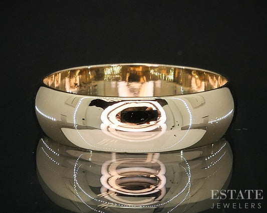 Vintage 14k Yellow Gold 5mm Smooth Mens Wedding Band 4.6g i19976b