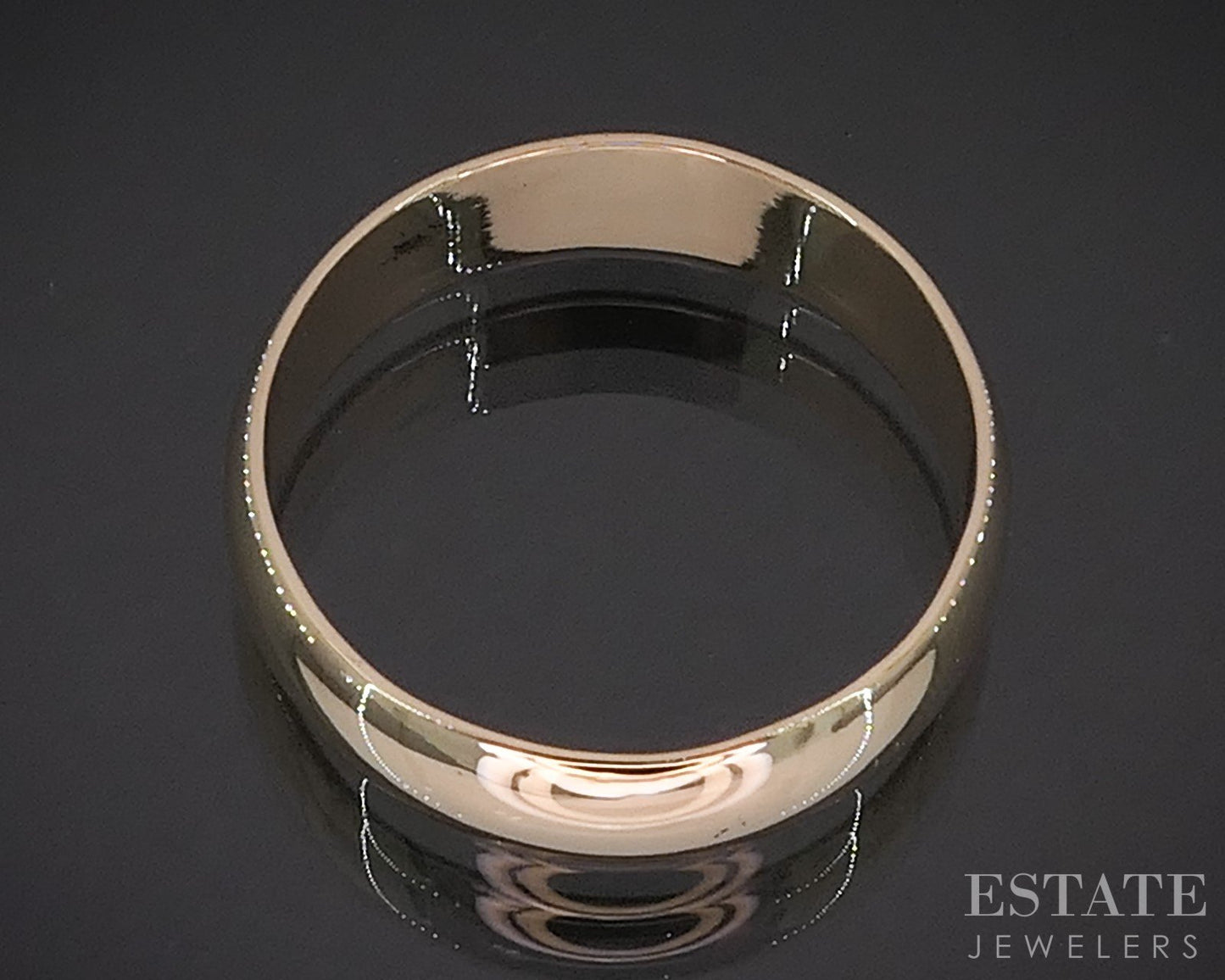 Vintage 14k Yellow Gold 5mm Smooth Mens Wedding Band 4.6g i19976b