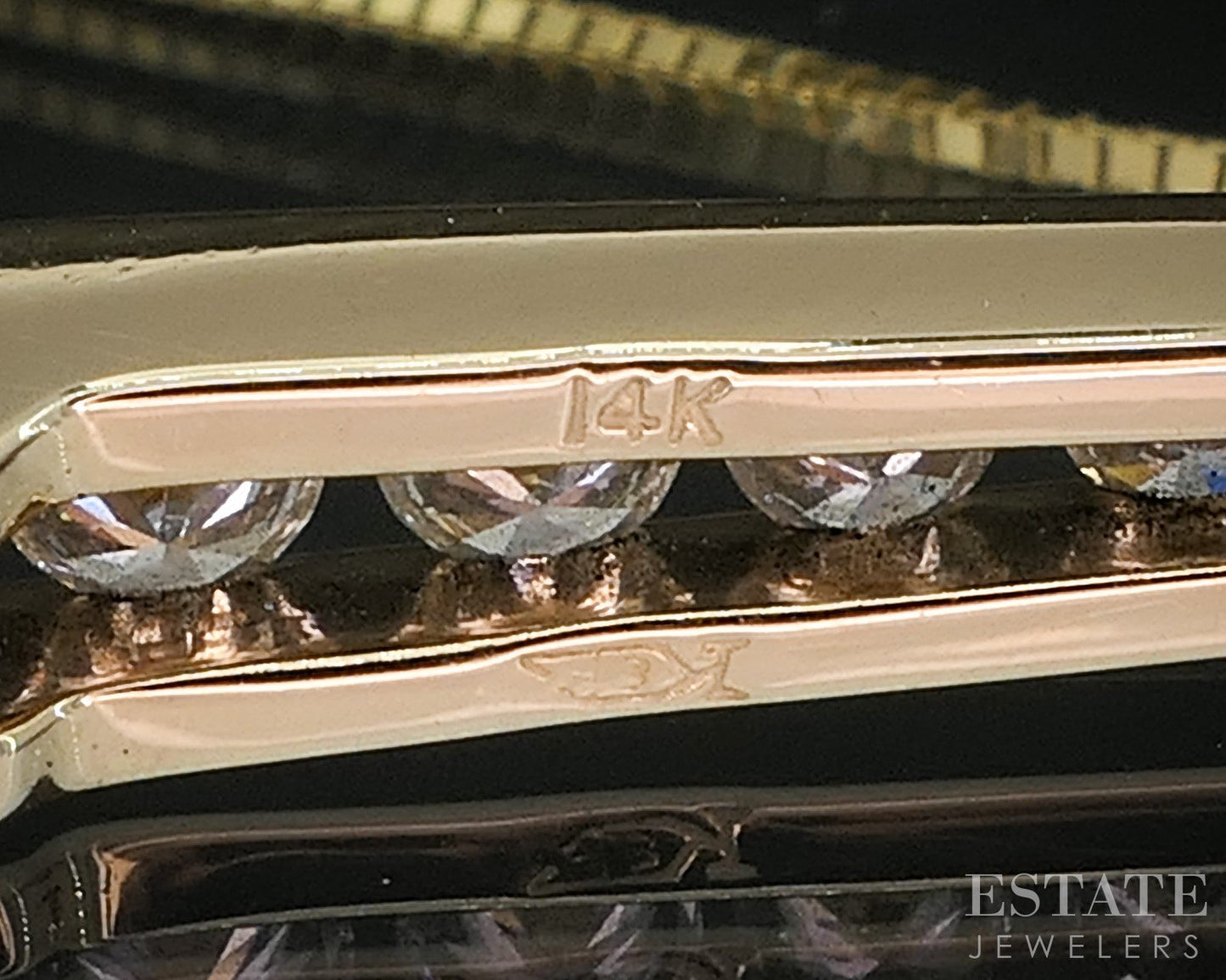 14k Yellow Gold Natural .50ctw Diamond Ladder Style Necklace 5.1g 20"L i19964b