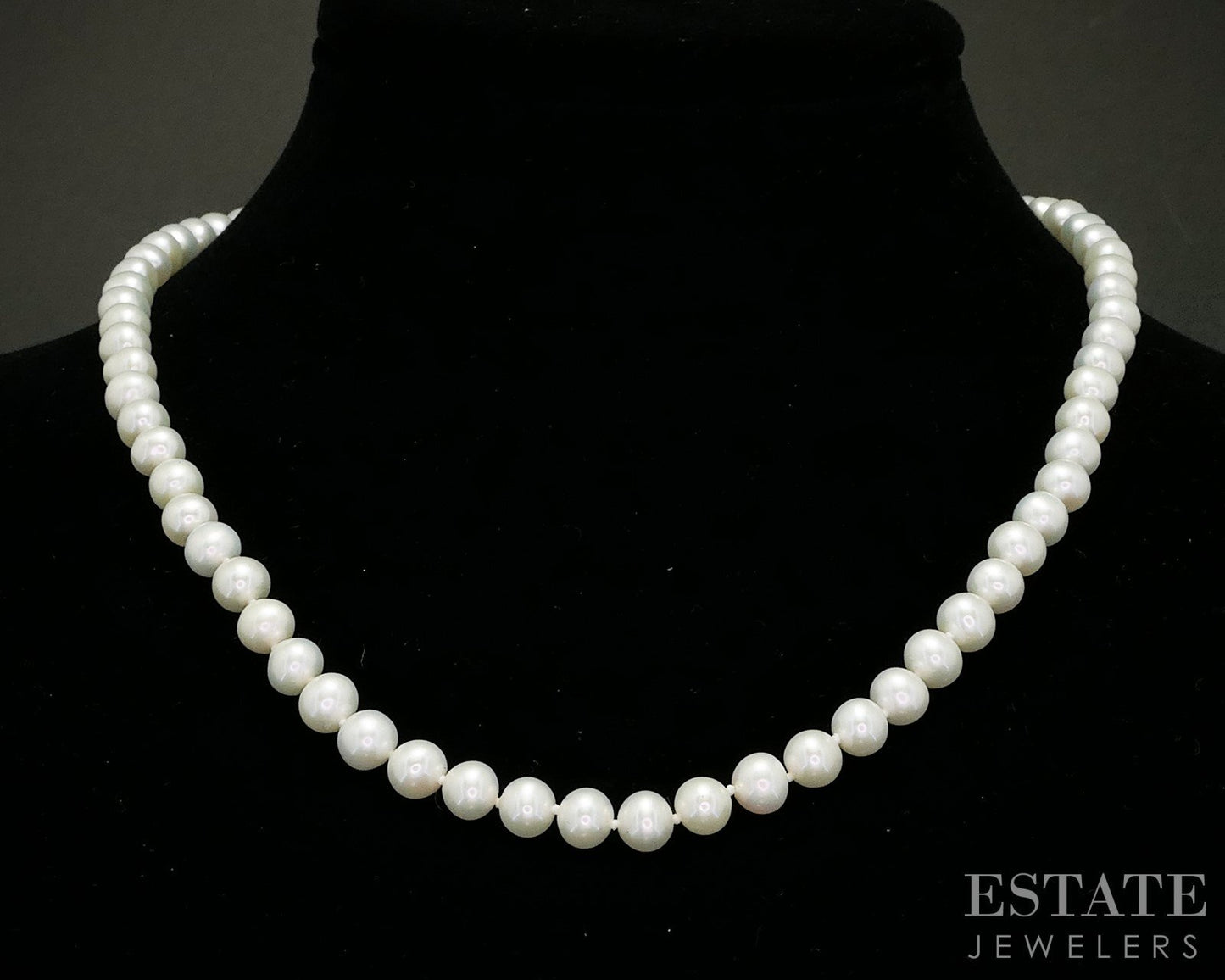 14k Yellow Gold 6mm Freshwater Pearl Ladies Necklace 18"L i19975b