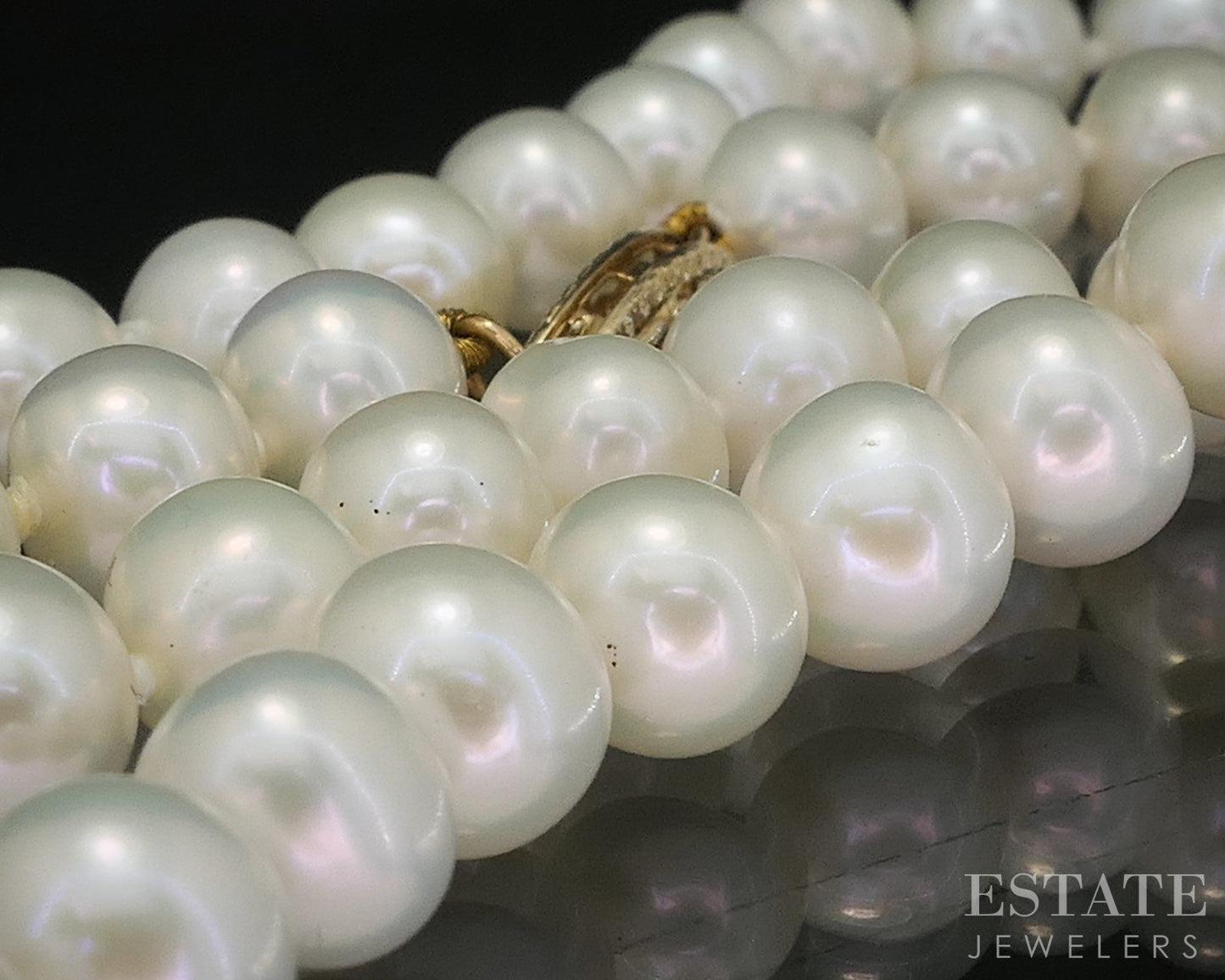 14k Yellow Gold 6mm Freshwater Pearl Ladies Necklace 18"L i19975b