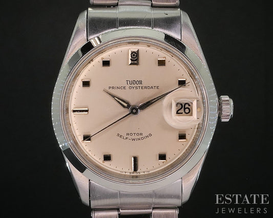 1965 Tudor Prince Oysterdate 7996 Small Rose Rolex Rivet Mens Watch i20004