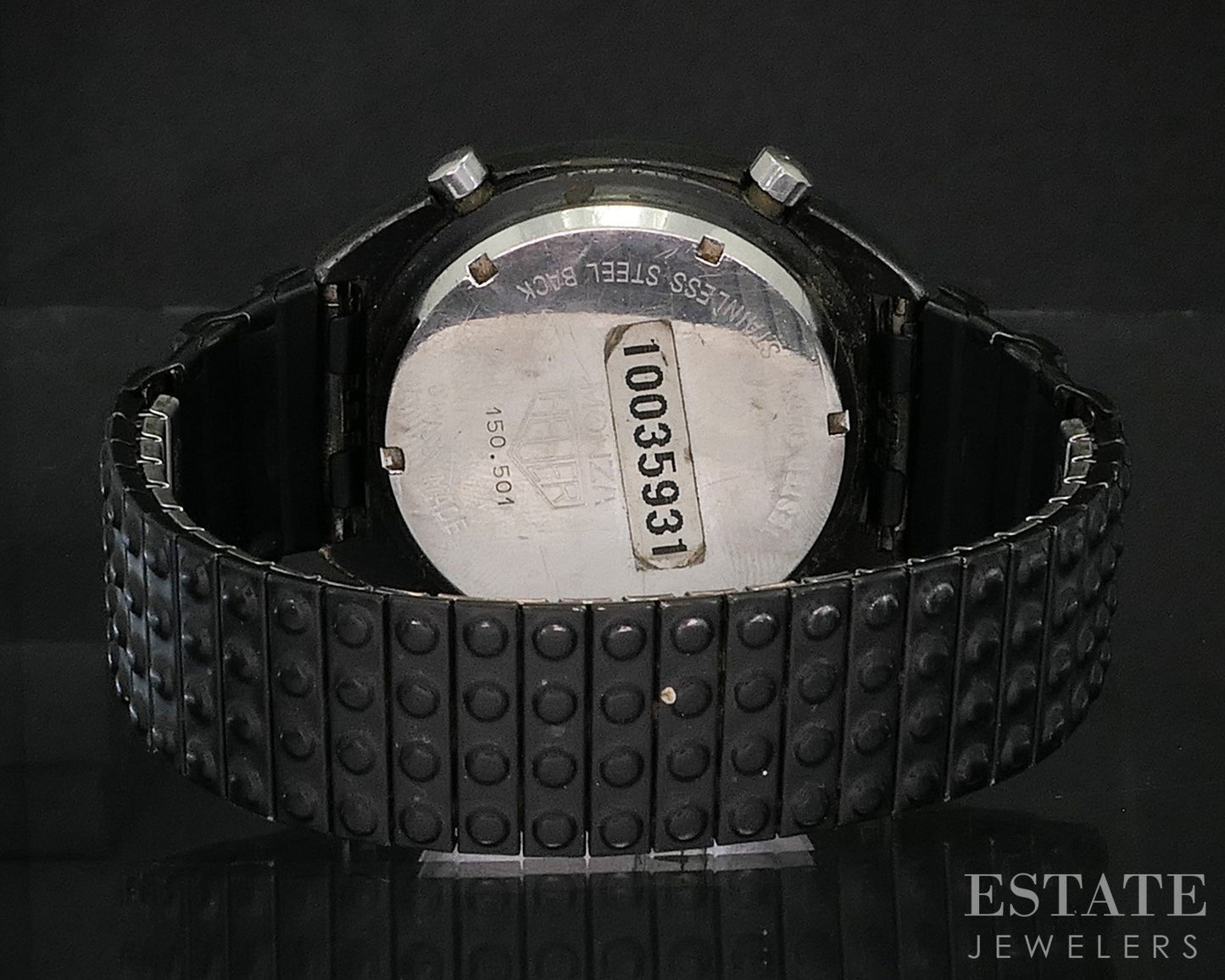 Vintage Heuer Monza Chronograph 150.501 Black PVD Mens Racing Watch i20007