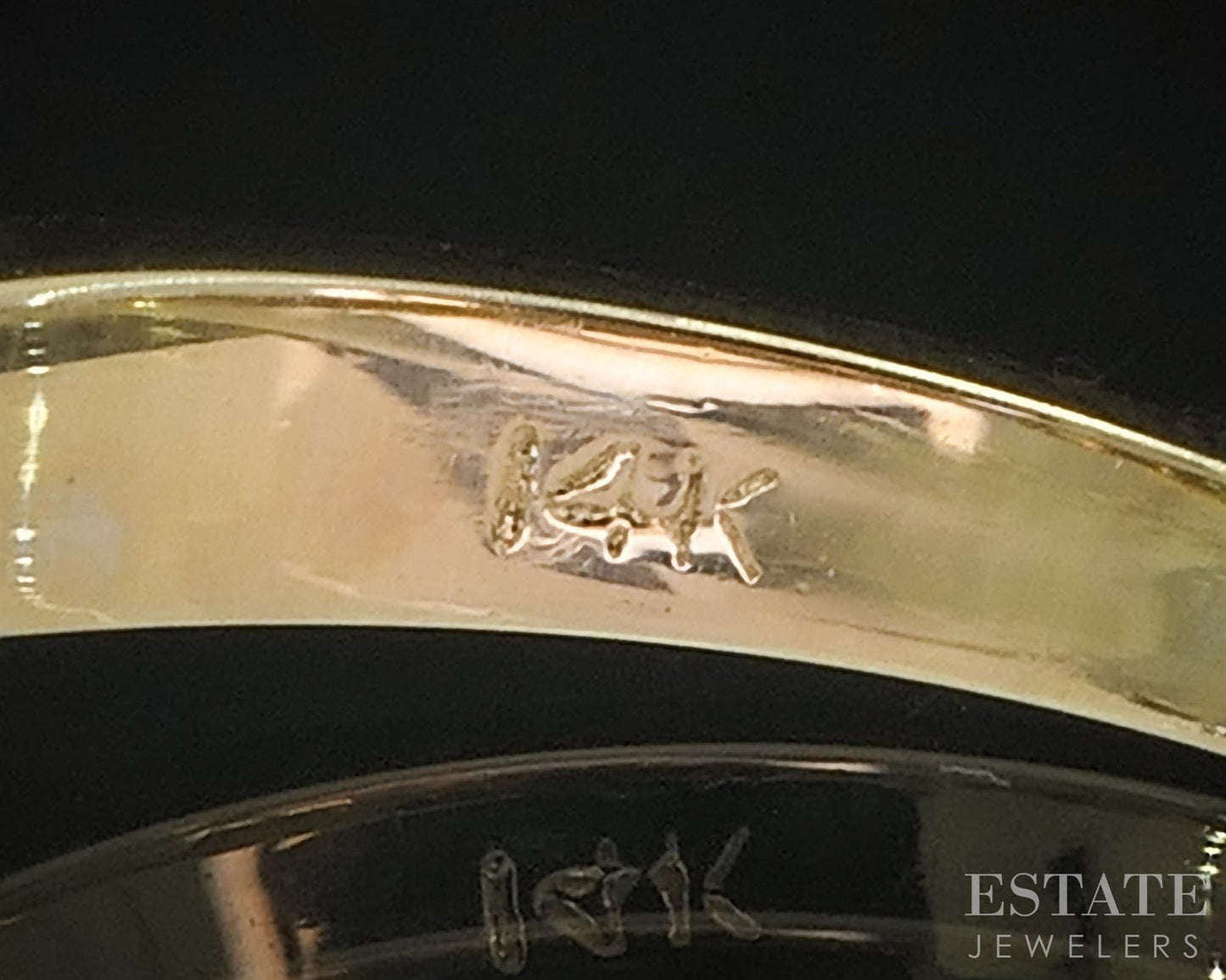 14k Yellow Gold Oval Natural Green Sapphire & Diamond Ladies Ring 4.7g i20012
