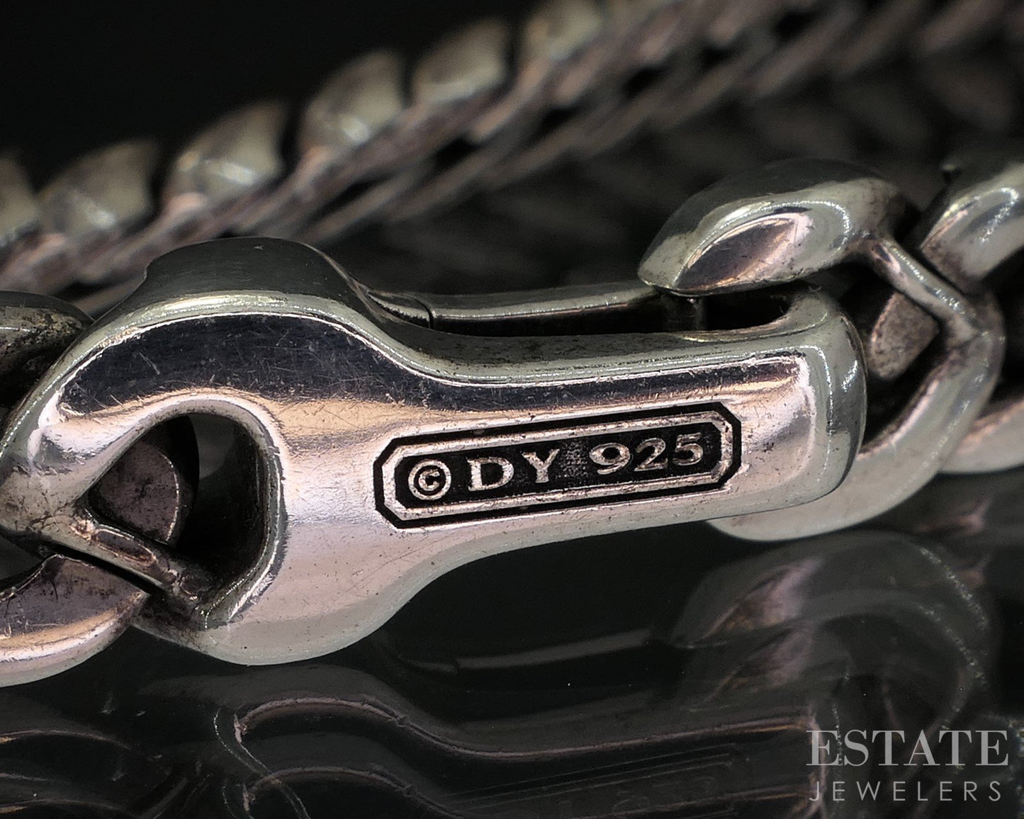 Sterling David Yurman 8mm Diamond Curb Chain Mens Bracelet 30g 8.25"L i20009