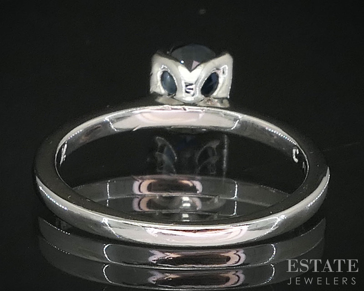 Platinum Oval Natural 1.11ct Blue Sapphire Solitaire Ring 4.8g i20017