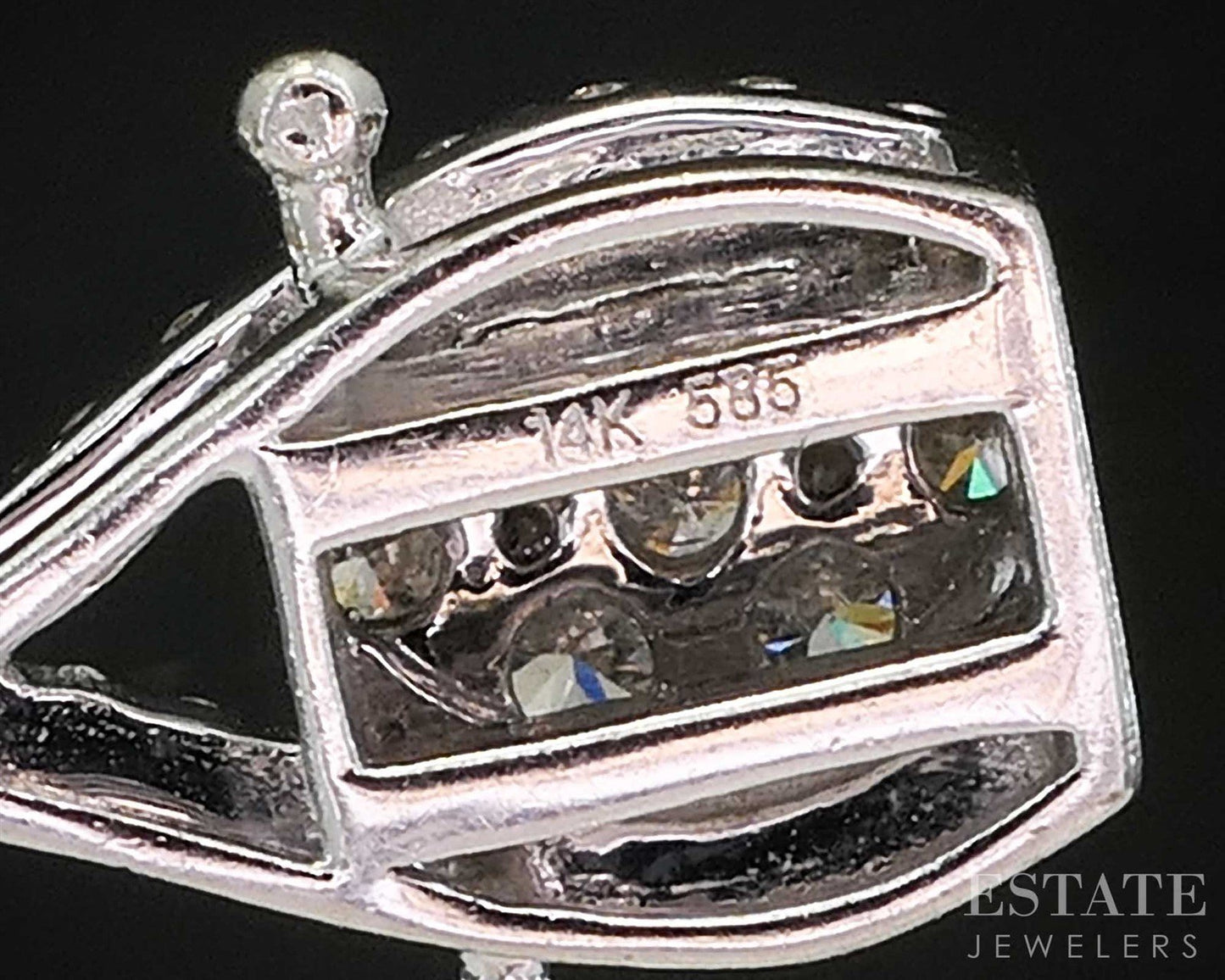 14k White Gold Natural 4ctw Diamond Cluster Tennis Bracelet 14g 7"L i19954