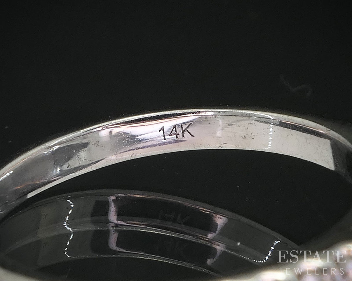 14k White Gold Round Natural .94ctw Diamond Neil Lane Engagement Ring 4g i19957