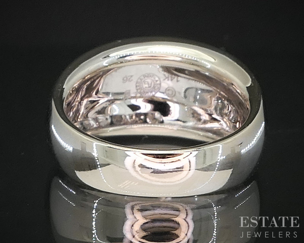 14k White Gold Asch Grossbardt Natural Multi Gem & Diamond Band Ring 8g i20021