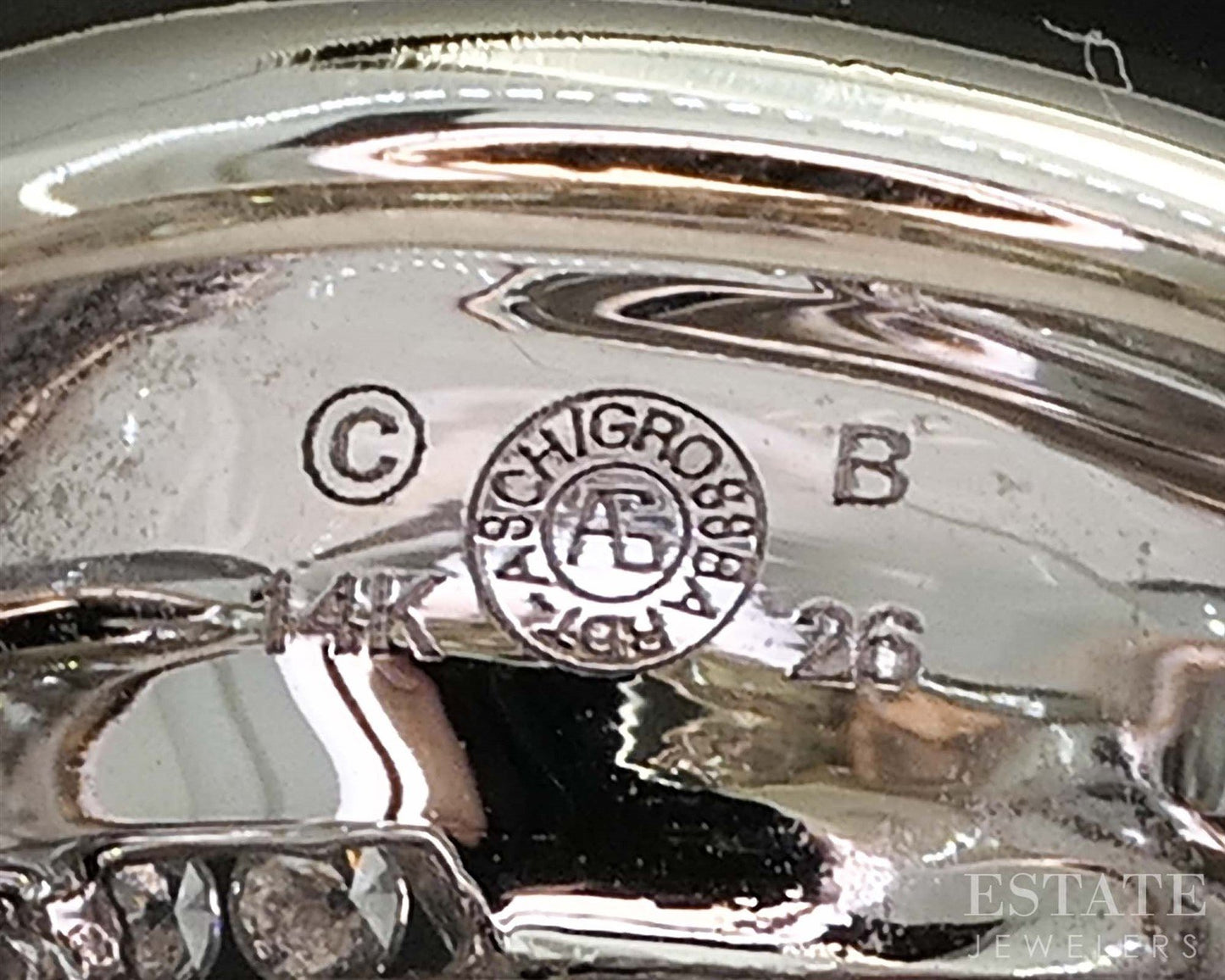 14k White Gold Asch Grossbardt Natural Multi Gem & Diamond Band Ring 8g i20021