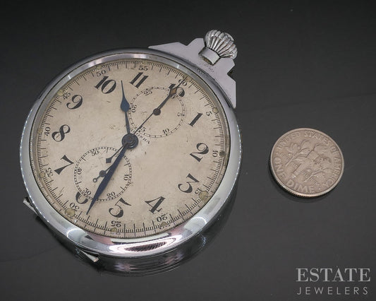 WWII Siekosha Seiko Japanese Navy Chronograph Pilots Pocket Watch i20064