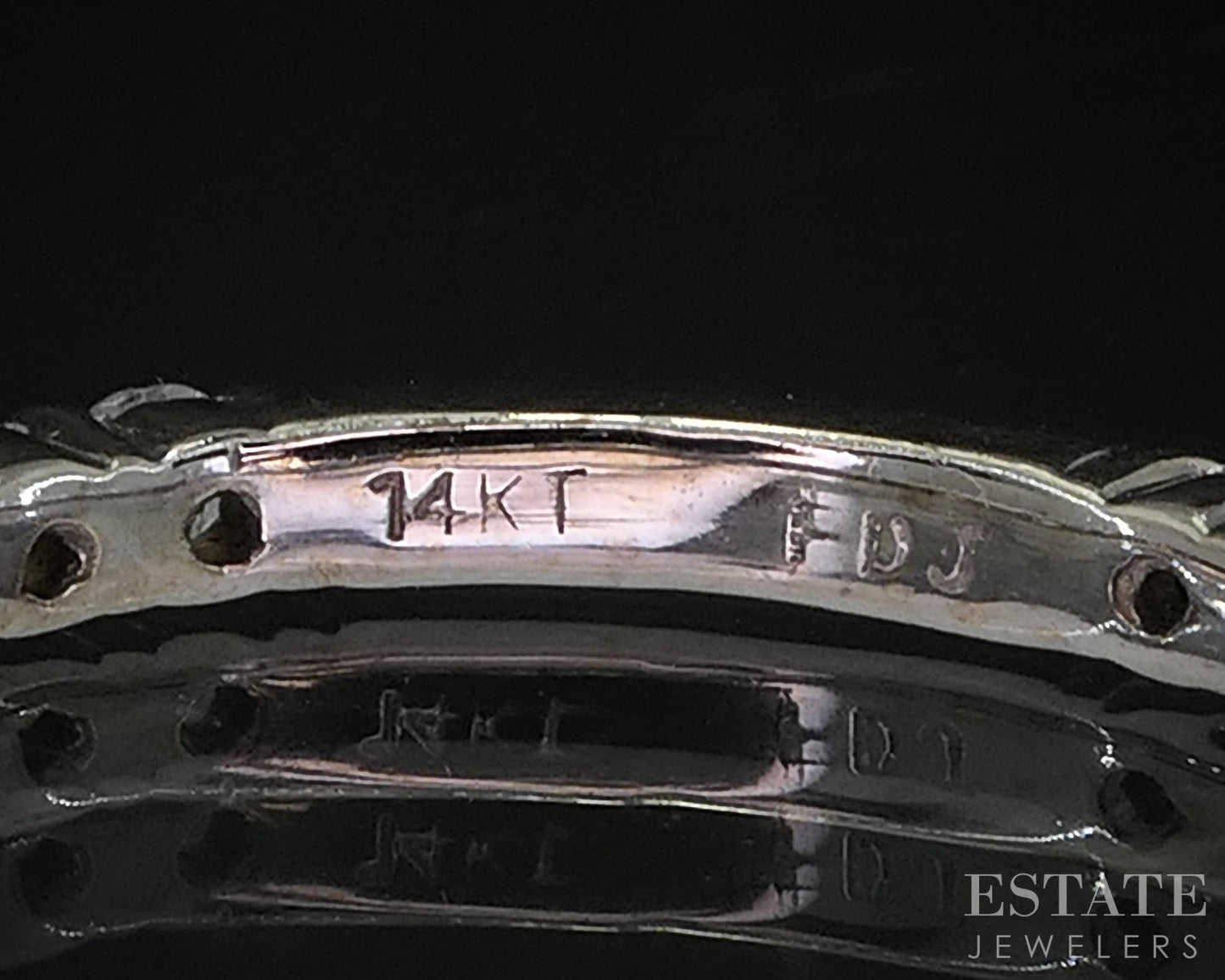 14k White Gold IGI Princess Natural 1.80ctw Diamond Wedding Set 6.9g i20047
