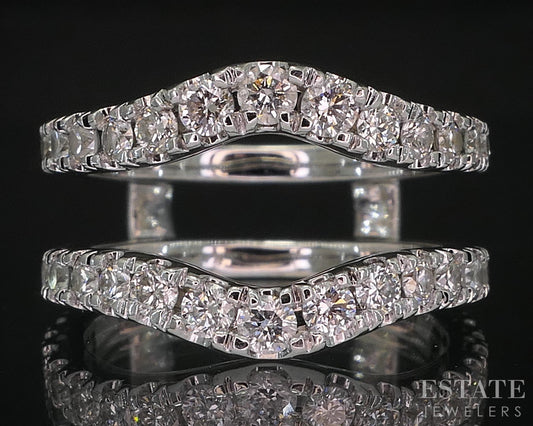 14k White Gold Tasha R. Natural 1ctw Diamond Ladies Wedding Jacket 6g i20033