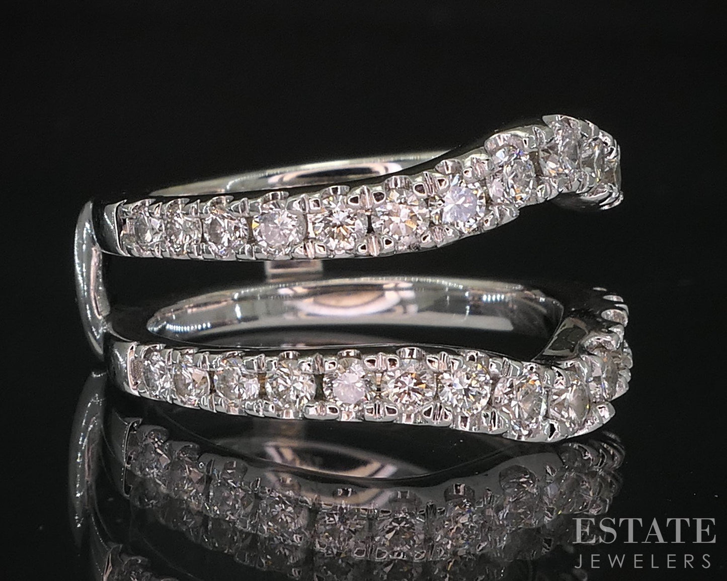 14k White Gold Tasha R. Natural 1ctw Diamond Ladies Wedding Jacket 6g i20033