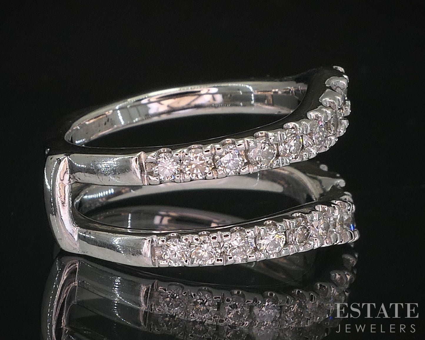 14k White Gold Tasha R. Natural 1ctw Diamond Ladies Wedding Jacket 6g i20033