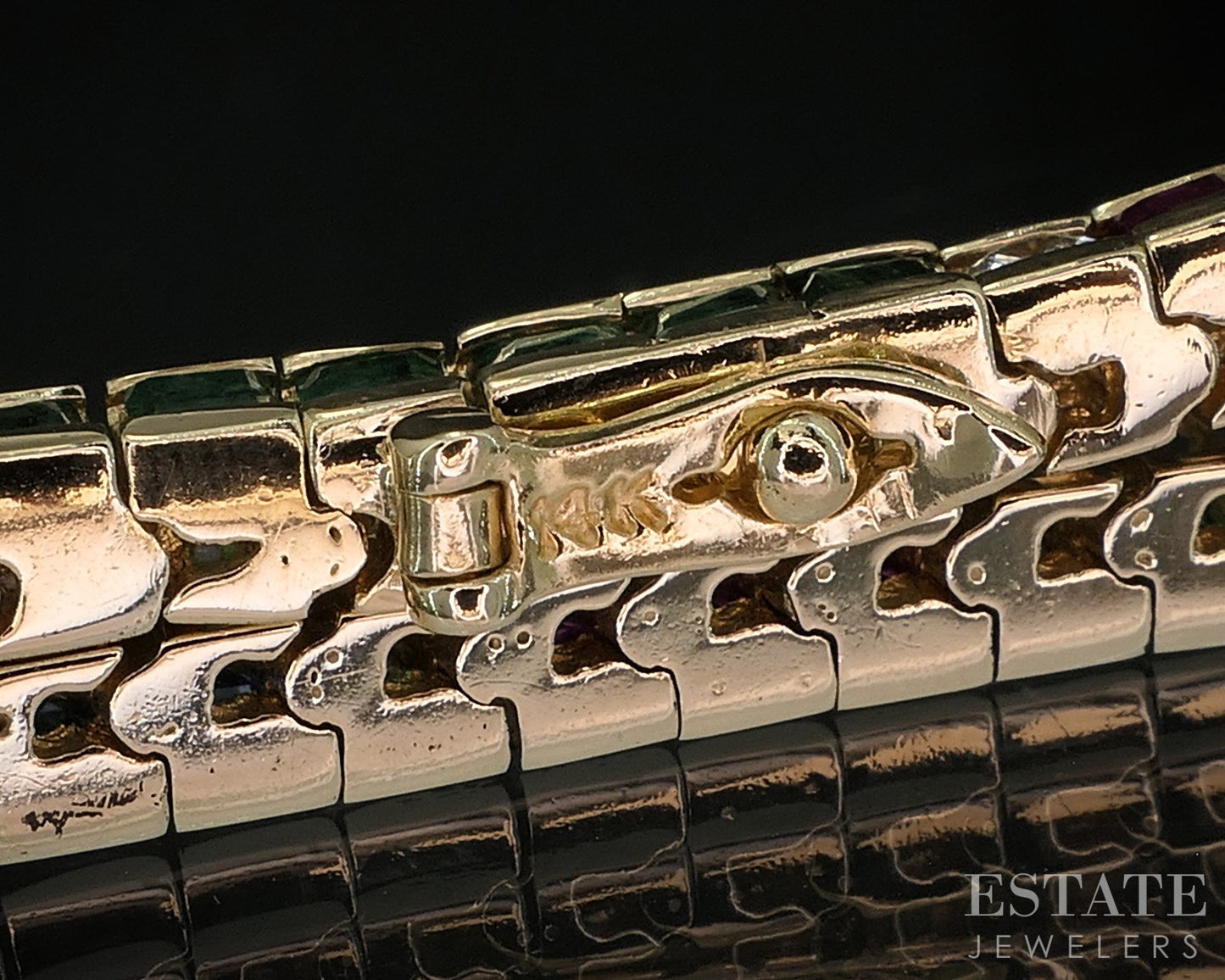 14k Yellow Gold Natural Multi Gem & Diamond Tennis Bracelet 16.9g 7"L i20040