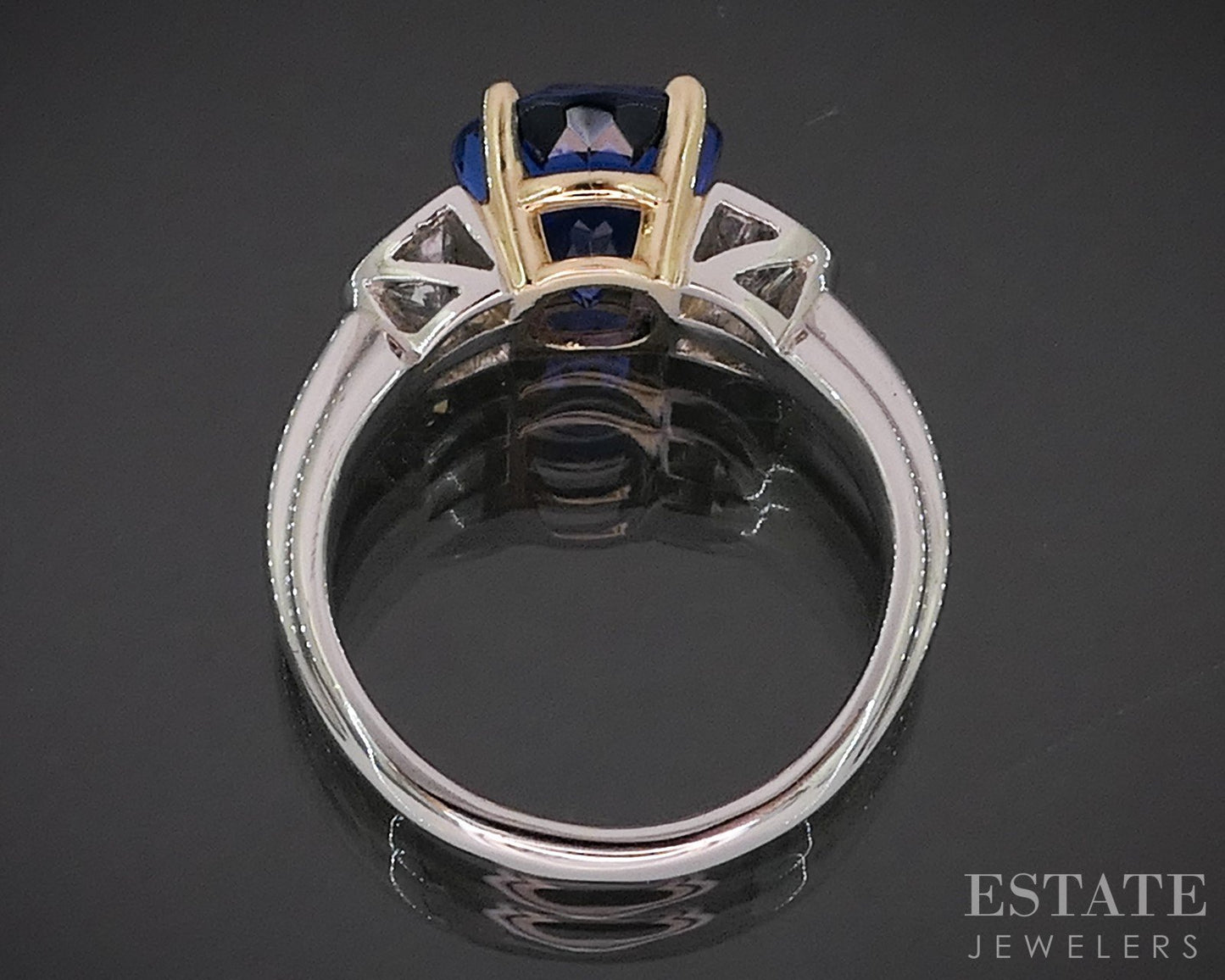 Platinum & White Gold Oval Natural 3ct Tanzanite & Diamond Ring 9.0g i20056