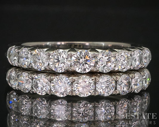 Matching 14k White Gold Natural 1.64ctw Diamond Wedding Band Set 8.2g i20090