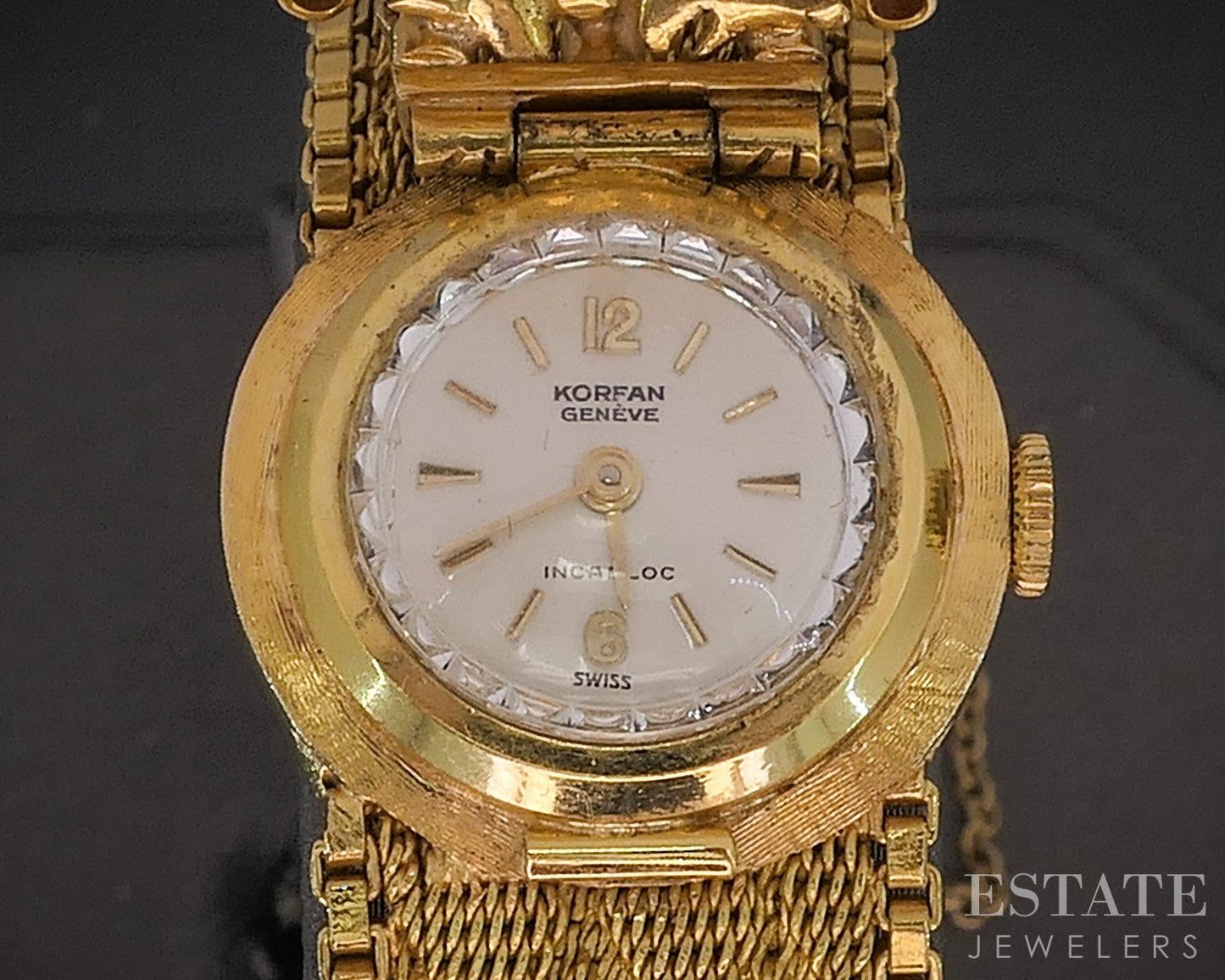 Vintage 18k Yellow Gold Natural Ruby Peek-a-Boo Tassel Ladies Watch 41.9g i20071