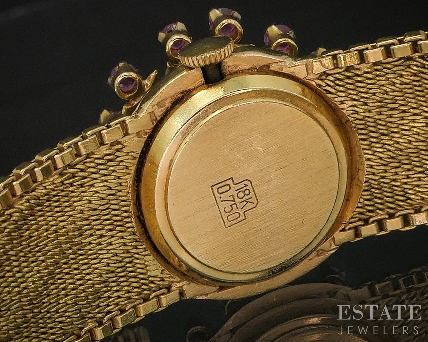 Vintage 18k Yellow Gold Natural Ruby Peek-a-Boo Tassel Ladies Watch 41.9g i20071