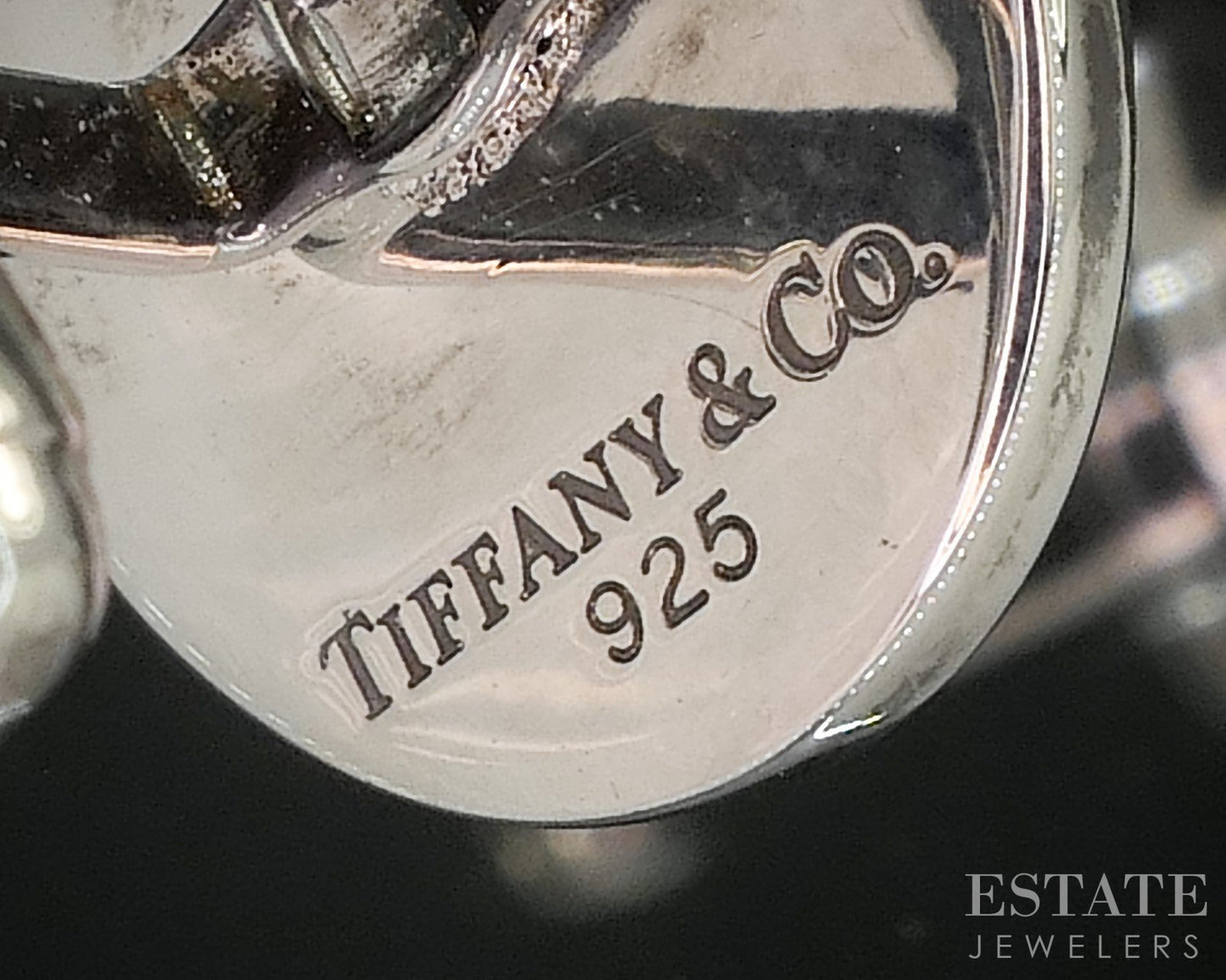 Sterling Silver Tiffany & Co. Engine Turned Oval Men's Cufflinks 12.3g i20161