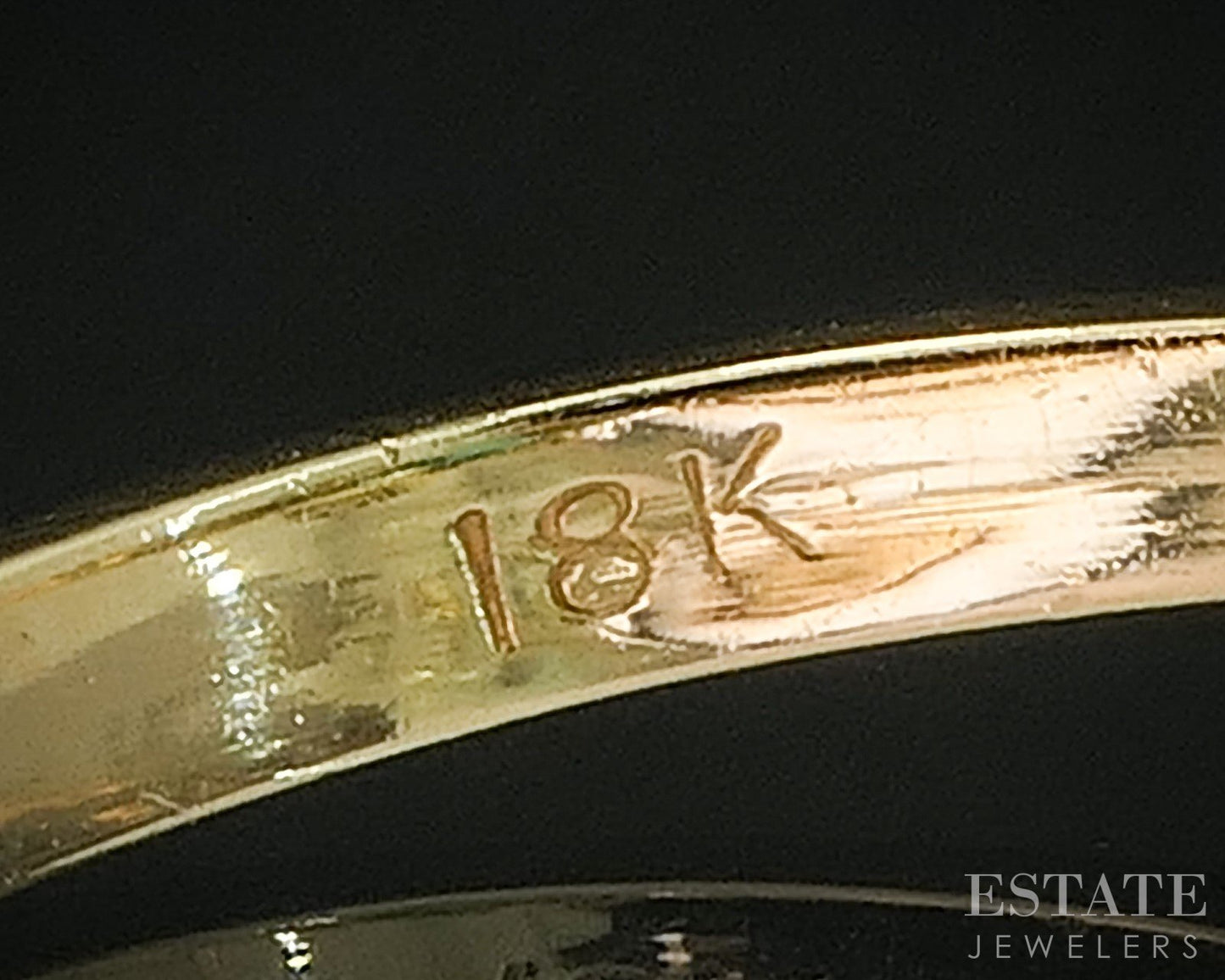 18k Yellow Gold Round Natural Emerald & Diamond Three Stone Ring 2.8g i20158