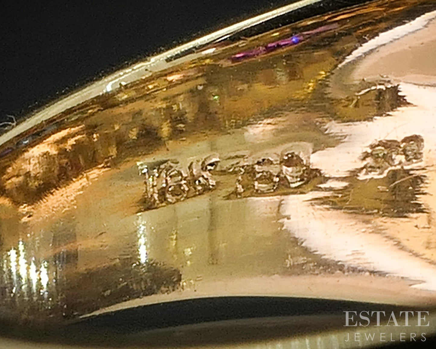 18k Yellow Gold Rainbow Sapphire & Diamond Ladies Band Ring 9.1g i20144