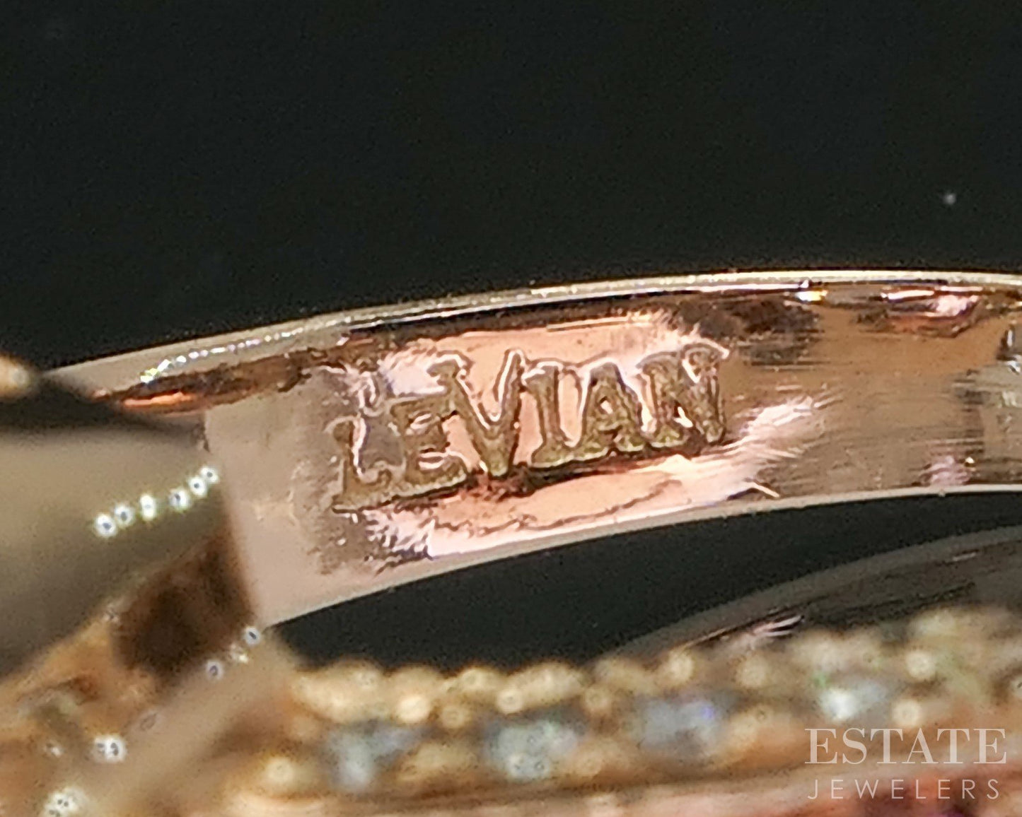 14k Strawberry Gold LeVian Natural Amethyst Sapphire & Diamond Ring 5.8g i20193