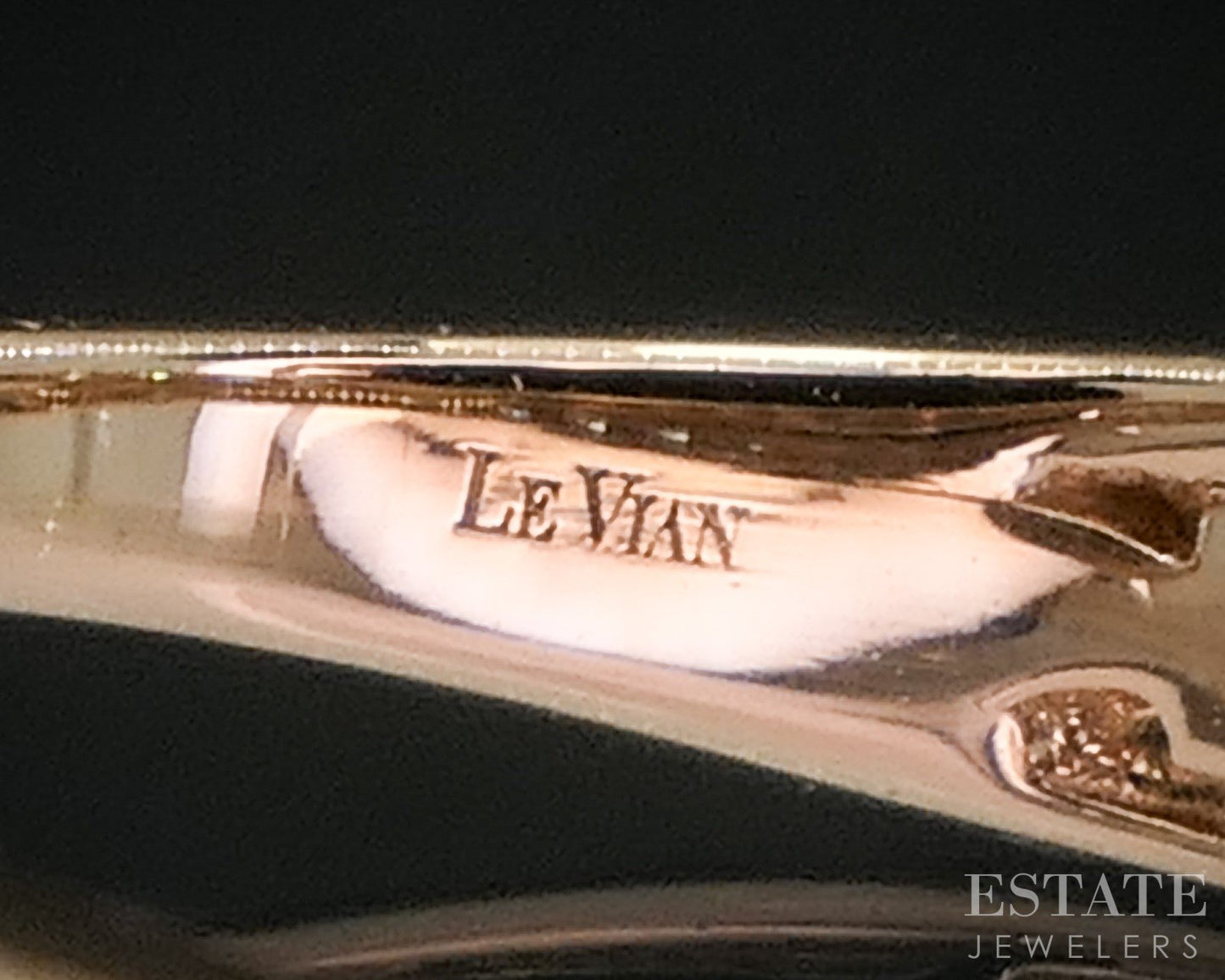 14k Strawberry Gold LeVian Natural Emerald & Diamond Ladies Band Ring 2g i20198