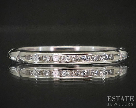 Antique Platinum Single Cut Natural .05ctw Diamond Ladies Wedding Band i20252
