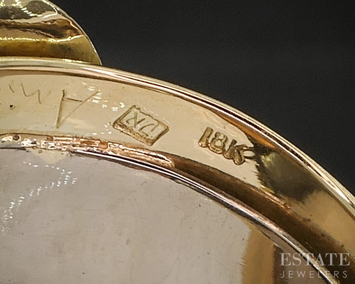 18k Yellow & White Gold Kay Amitai Israel Designer Band Ring 18.9g i20267