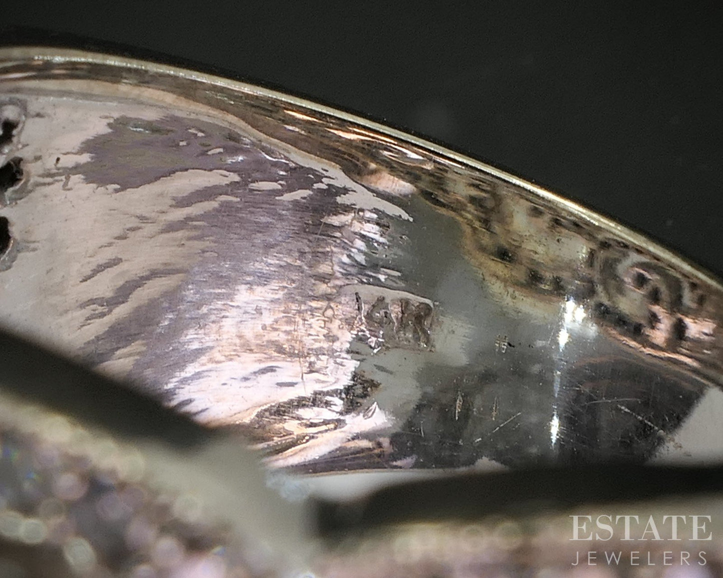 14k White Gold EFFY Natural .37ctw Diamond Open Swirl Band Ring 11.7g i20309