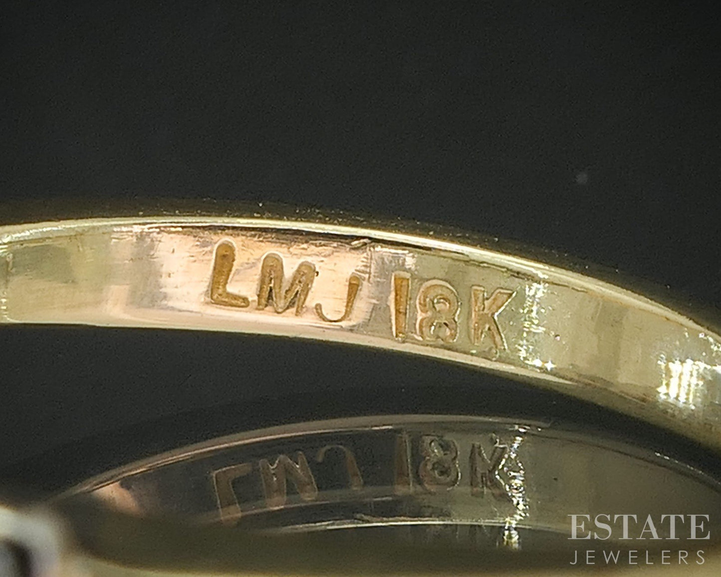 18k Tri Colored Gold Cushion Natural 1.32ctw Diamond Engagement Ring 4.1g p90973