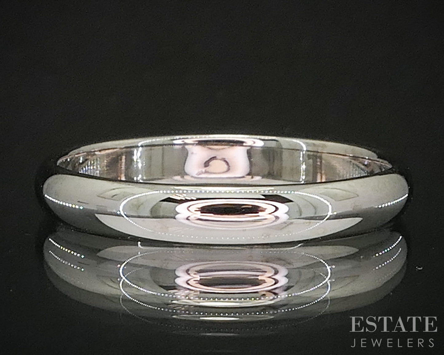 14k White Gold 3.2mm Smooth Classic Ladies Wedding Band 3.1g p91173