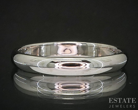 14k White Gold 3.2mm Smooth Classic Ladies Wedding Band 3.1g p91173