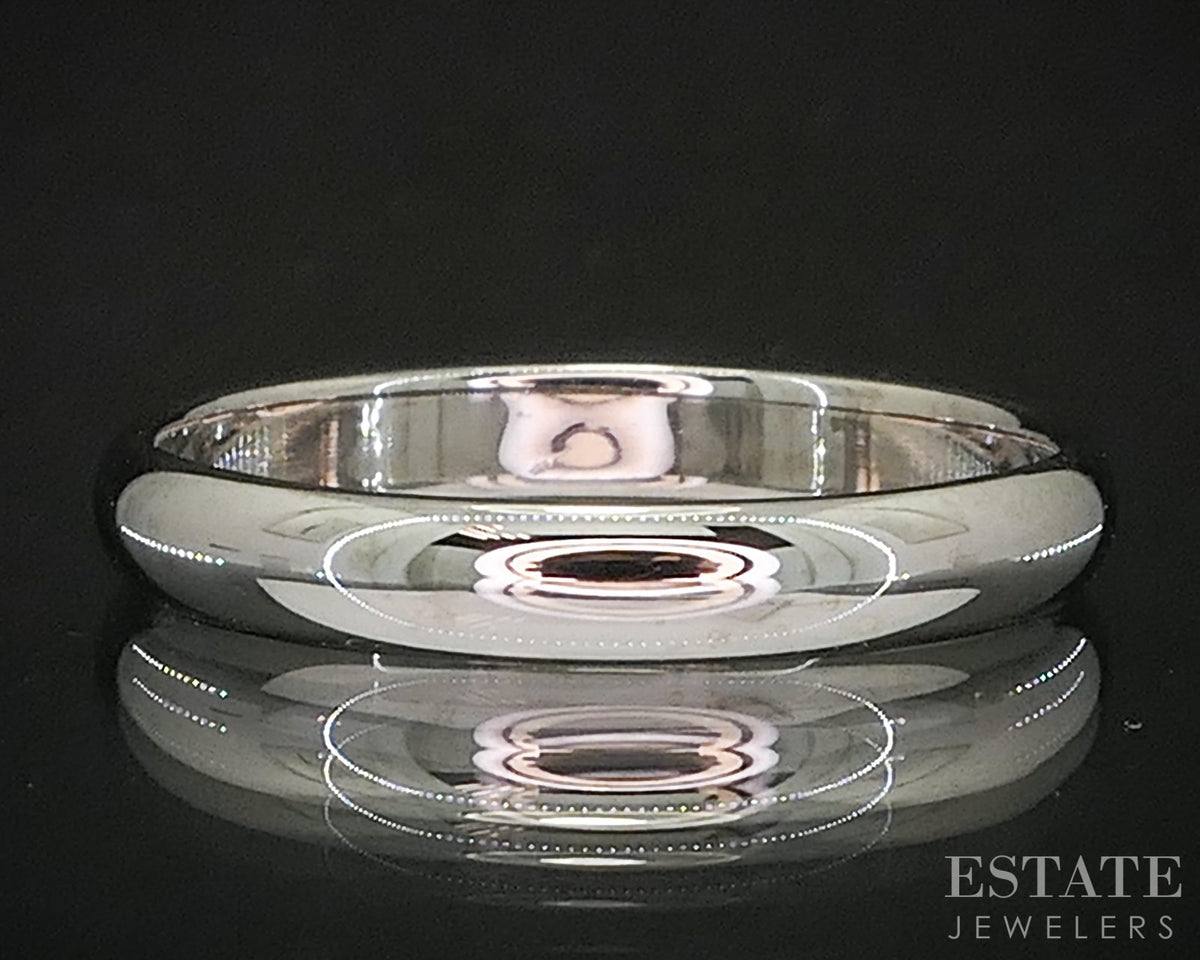 14k White Gold 3.2mm Smooth Classic Ladies Wedding Band 3.1g p91173