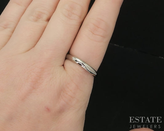 14k White Gold 3.2mm Smooth Classic Ladies Wedding Band 3.1g p91173
