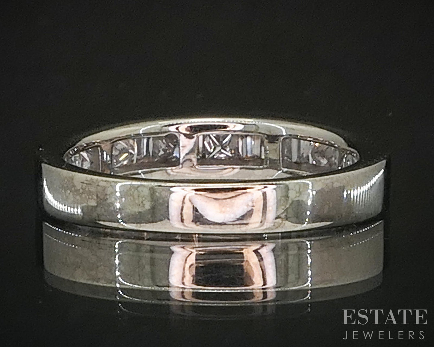 14k White Gold Natural .45ctw Diamond Ladies Wedding Band 4.6g i20332