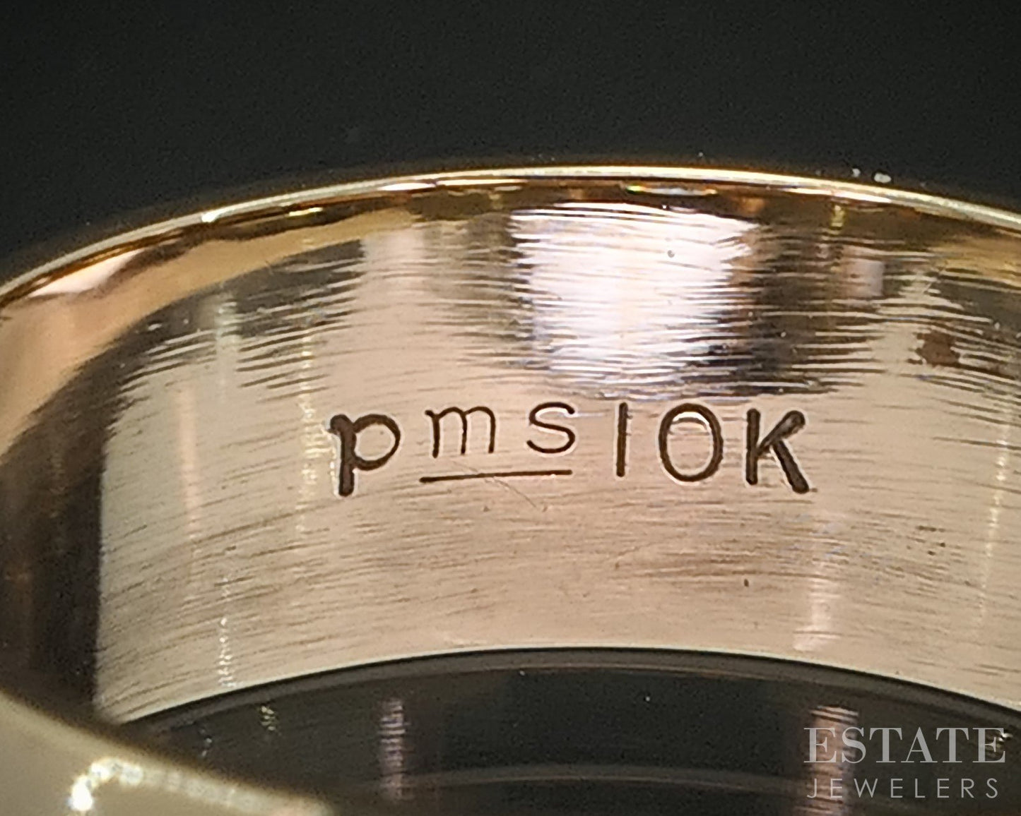 Vintage 10k Yellow Gold Natural .58ctw Diamond Three-Stone Band 5.6g i20294