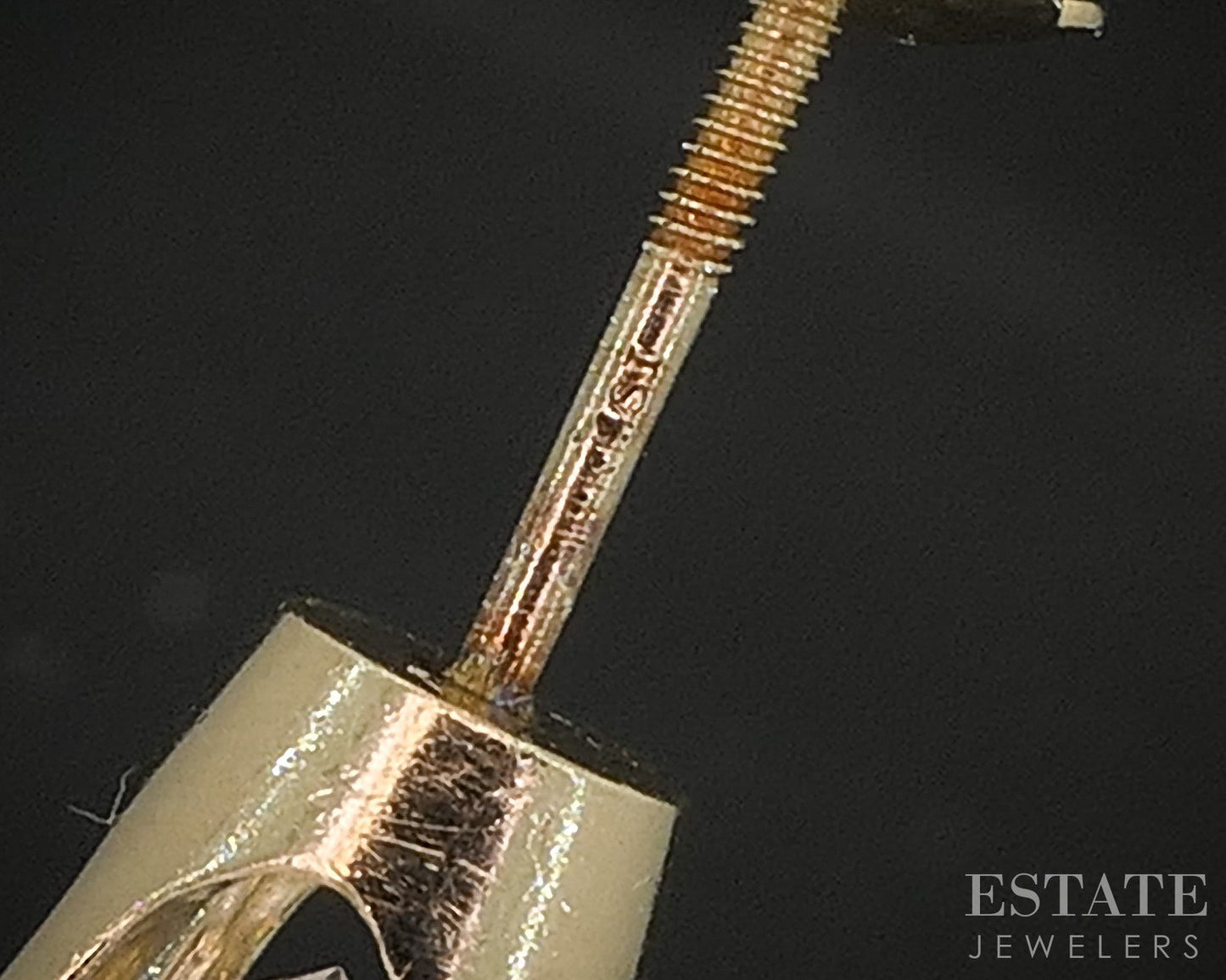 14k Yellow Gold Round Natural .84ctw Diamond Screw Back Earrings i20292